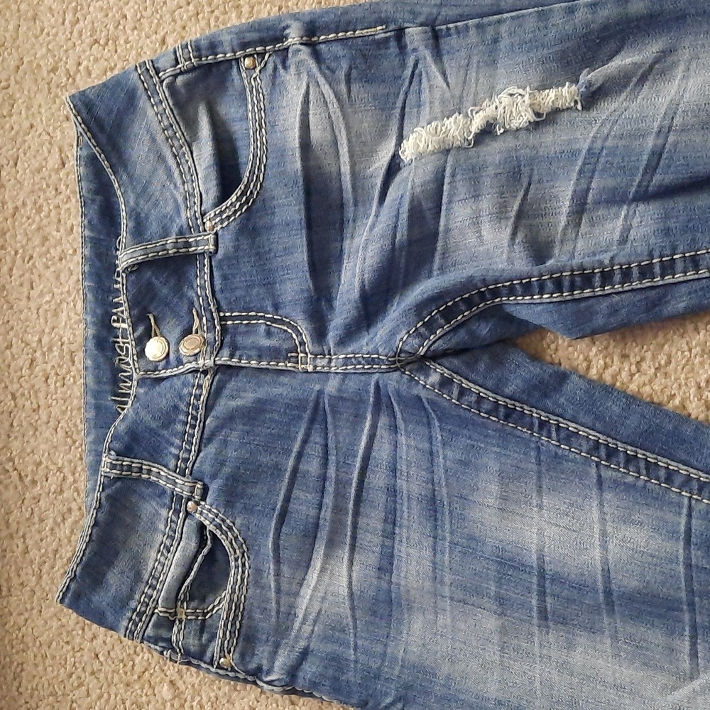 Sz 3 Almost Famous Light Blue Flare Jeans - Picture 4 of 13
